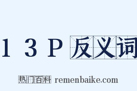 13P反义词是什么意思的图片